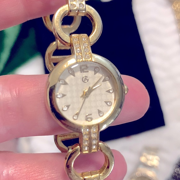 Ladies Stylish VINTAGE Gold Studded Circle Link BRACELET Watch, BY George - Picture 5 of 16